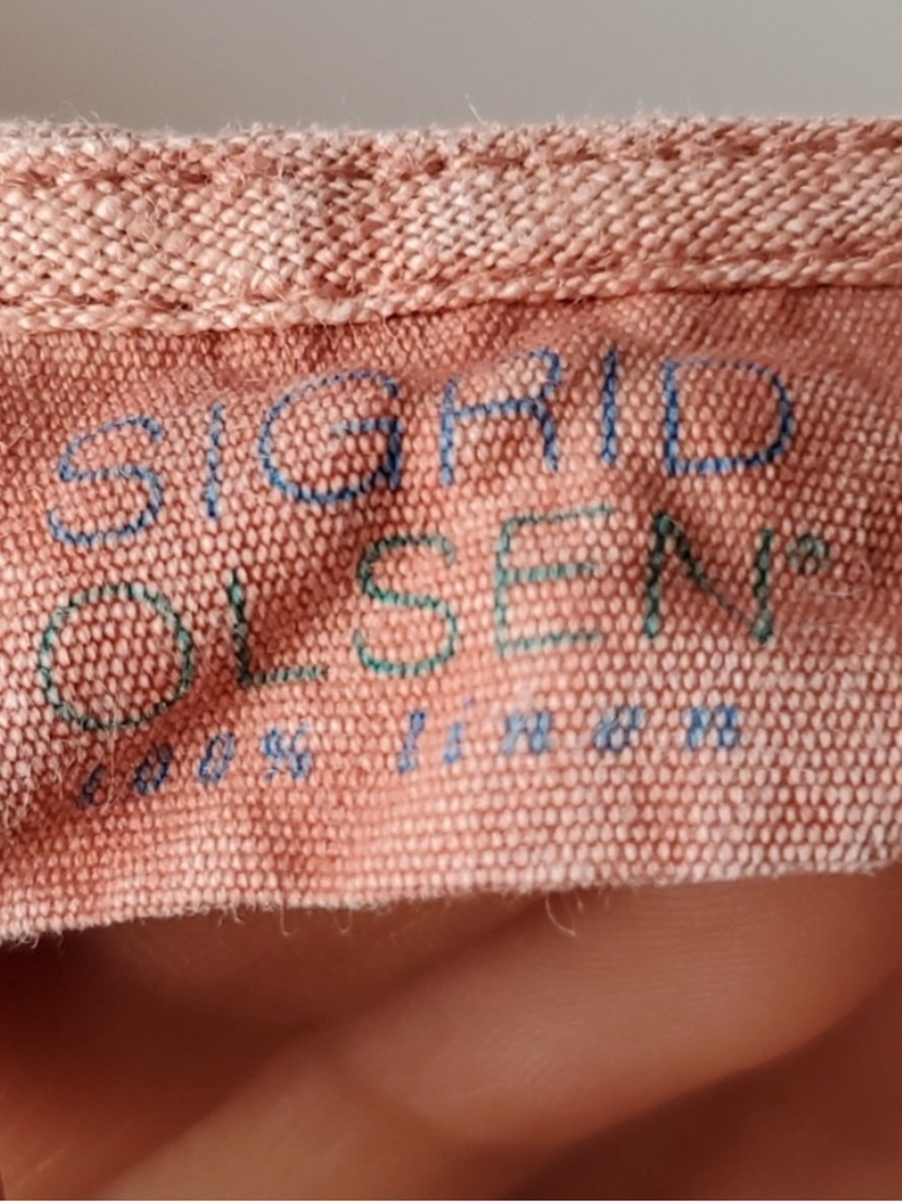 Sigrid Olsen Salmon Linen Sleeveless Dress - Picture 5 of 10